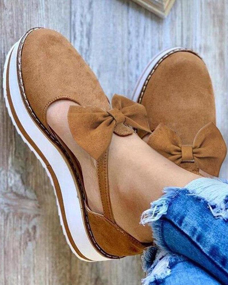 Nelly Designers | Damen Plateau-Schuhe mit Schleife – Schwarze Mary Jane Flats mit Riemchen & dicker Sohle