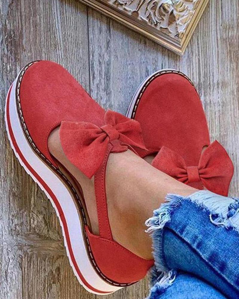 Nelly Designers | Damen Plateau-Schuhe mit Schleife – Schwarze Mary Jane Flats mit Riemchen & dicker Sohle