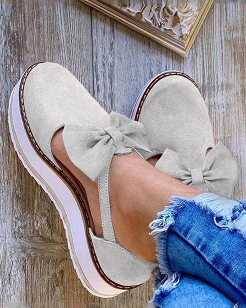 Nelly Designers | Damen Plateau-Schuhe mit Schleife – Schwarze Mary Jane Flats mit Riemchen & dicker Sohle