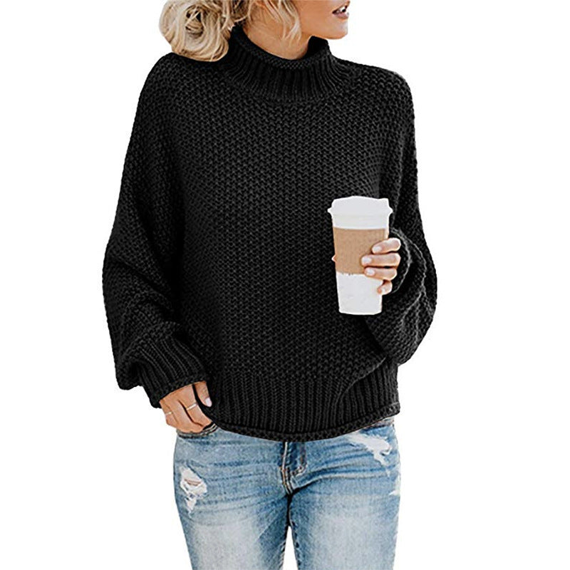 MW | Dicker Pullover mit hohem Halsausschnitt