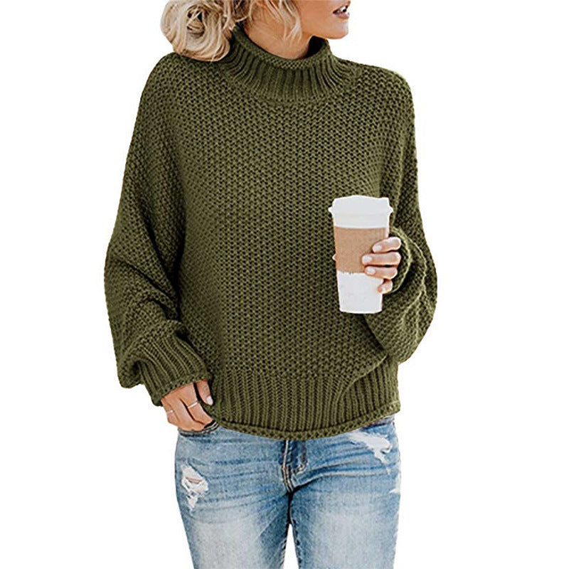 MW | Dicker Pullover mit hohem Halsausschnitt