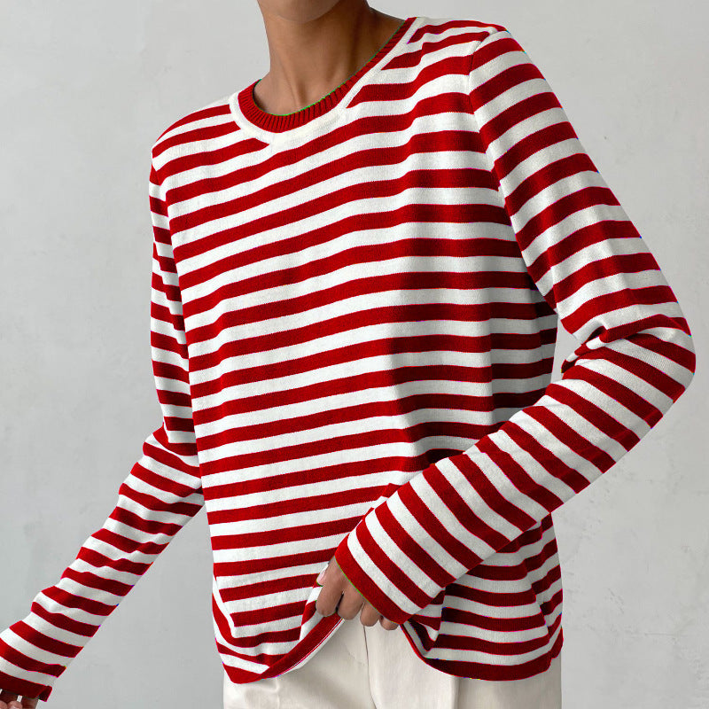 1+1 FREE: MW | Klassisches gestreiftes langärmeliges Shirt