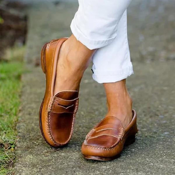 MW | Mokassins Casual Flats Oxfords Slip On Round Toe Loafers für Frauen