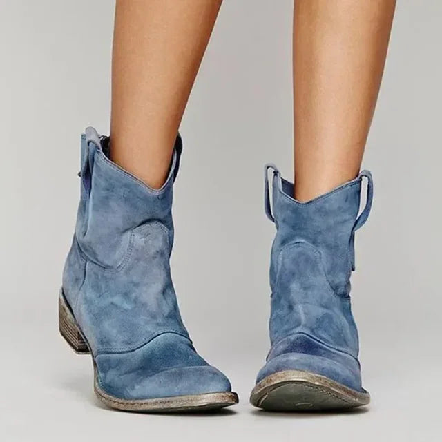 Nelly Designers | Damen Cowboy-Stiefeletten aus Wildleder