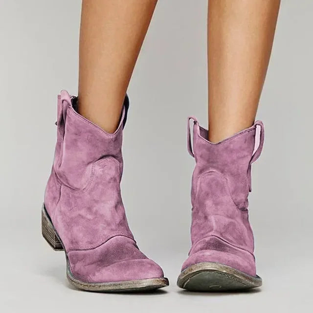 Nelly Designers | Damen Cowboy-Stiefeletten aus Wildleder
