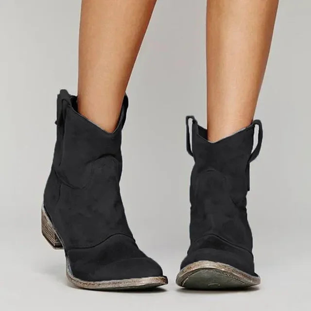 Nelly Designers | Damen Cowboy-Stiefeletten aus Wildleder
