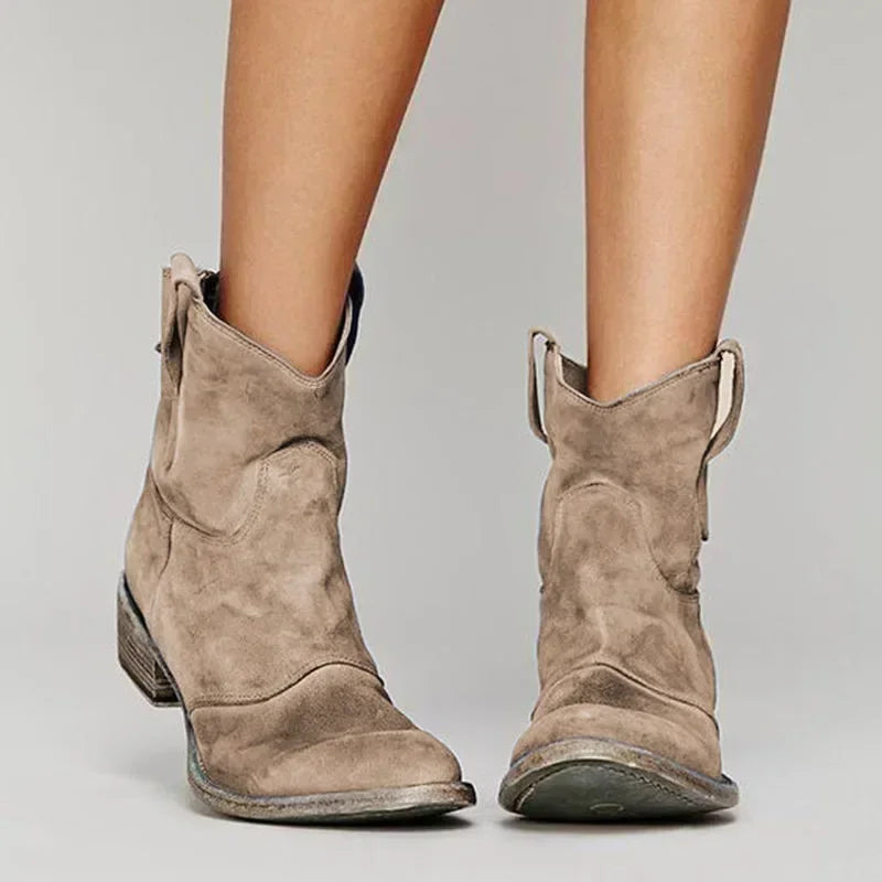 Nelly Designers | Damen Cowboy-Stiefeletten aus Wildleder