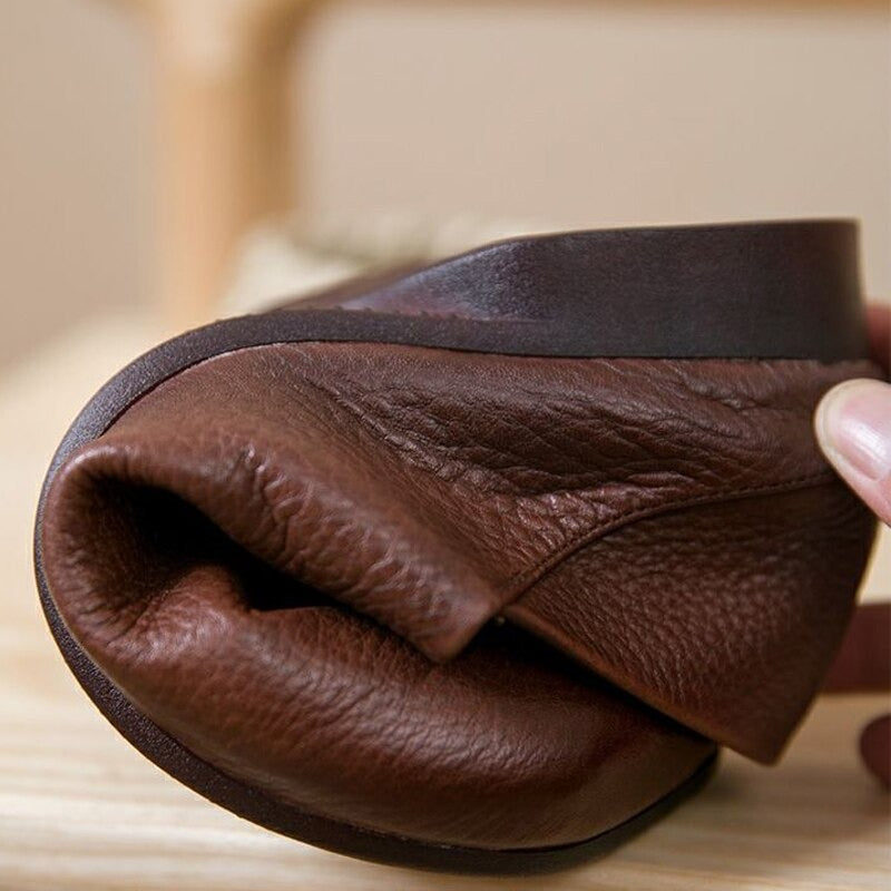 Nelly Designers | Runde Zehe Leder Freizeitschuhe