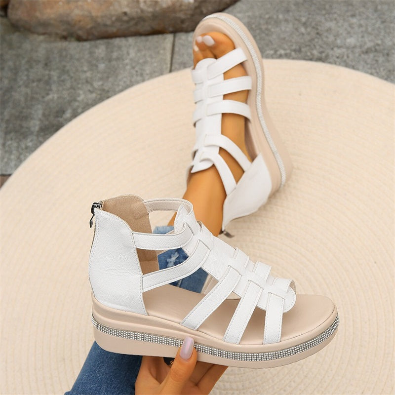 Nelly Designers | Strassbesetzte Keilsandalen