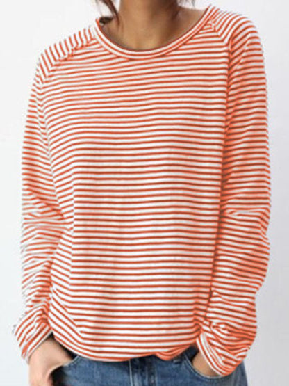 MW | Basic-Bluse mit langen Ärmeln aus Baumwolle in Weiß und Schwarz