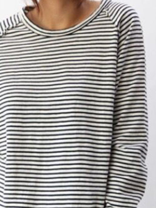 MW | Basic-Bluse mit langen Ärmeln aus Baumwolle in Weiß und Schwarz