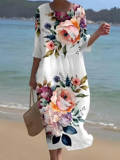 MW | Maxikleid mit Blumenmuster