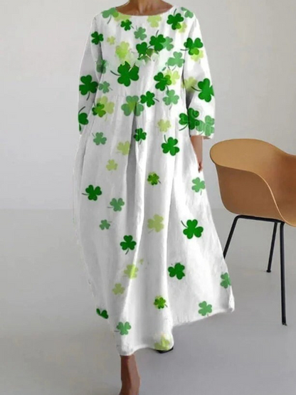 MW | Schickes Maxikleid mit stylischem hellem Druck