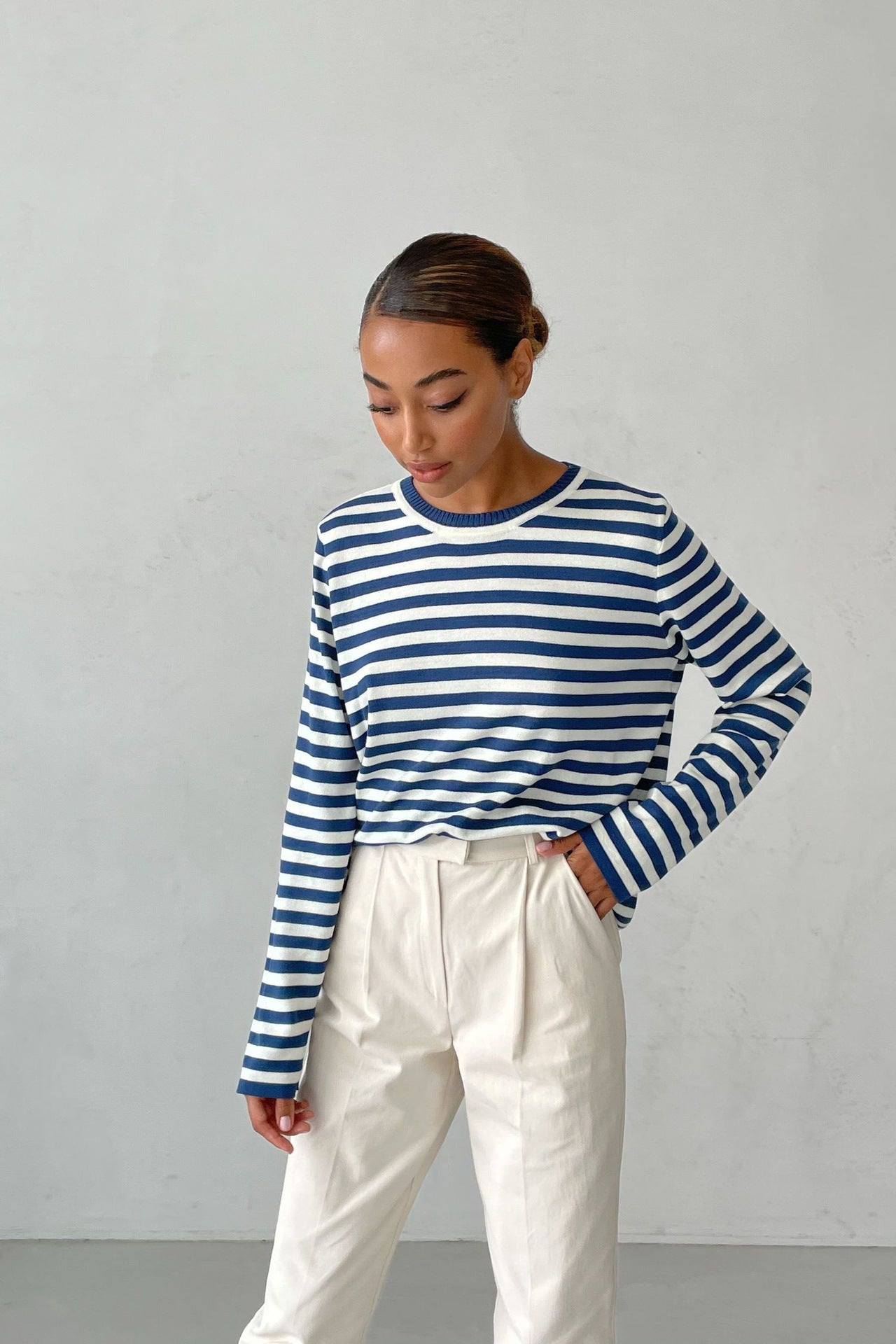 MW | Klassischer Streifen-Pullover
