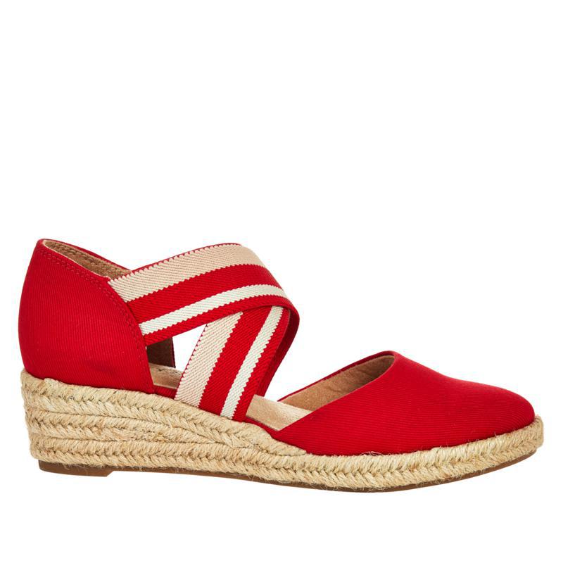 Nelly Designers | Damen Espadrille-Keilsandaletten mit Kreuzriemen