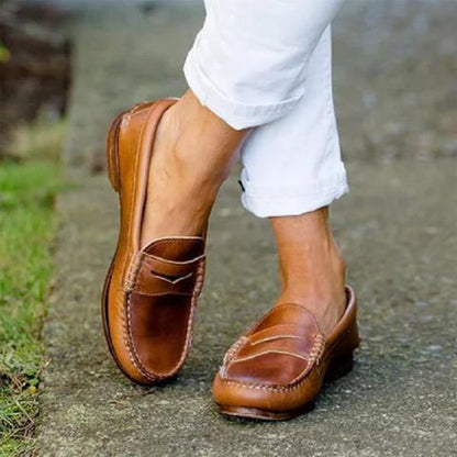 MW | Mokassins Casual Flats Oxfords Slip On Round Toe Loafers für Frauen