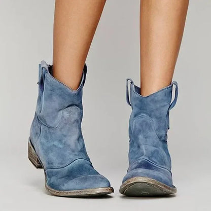 Nelly Designers | Damen Cowboy-Stiefeletten aus Wildleder