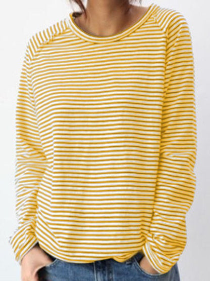 MW | Basic-Bluse mit langen Ärmeln aus Baumwolle in Weiß und Schwarz