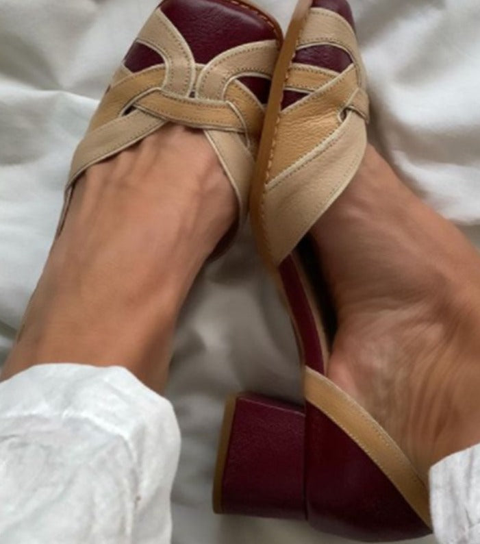 Nelly Designers | Damen Retro-Sandaletten mit Blockabsatz