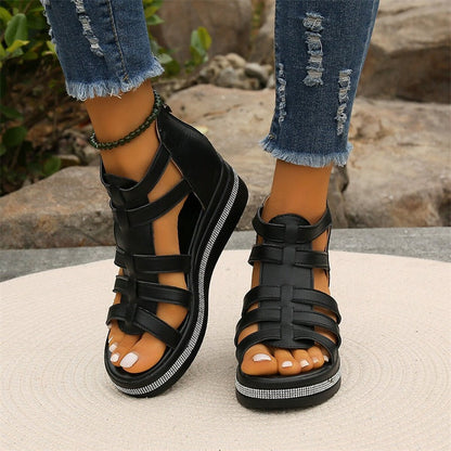 Nelly Designers | Strassbesetzte Keilsandalen