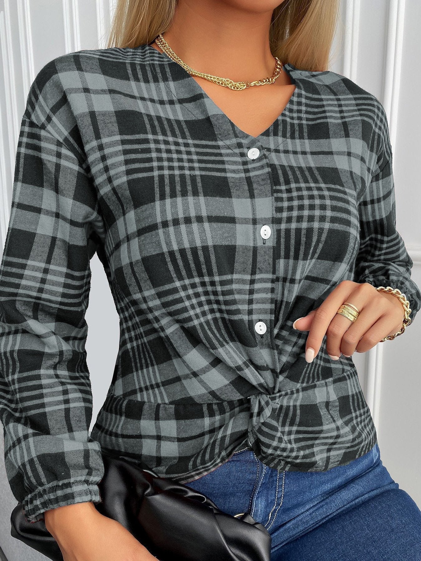 MW | Modische, lässige Winterbluse